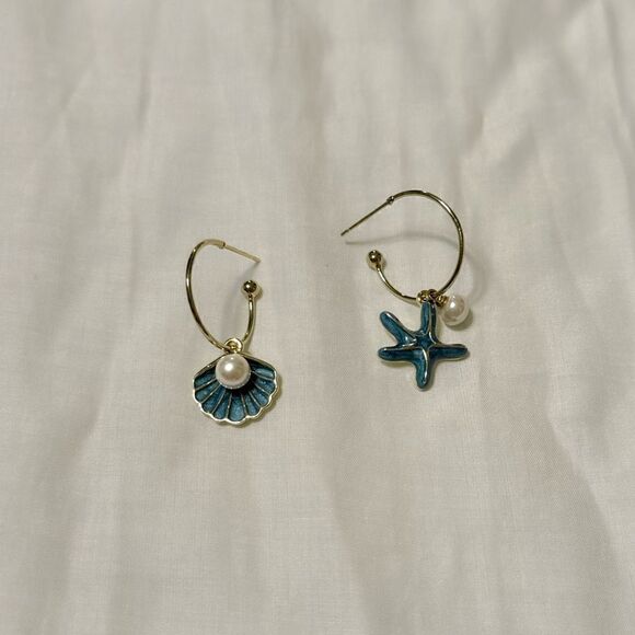 Boho hoop earrings M613 - Picture 2 of 4